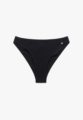 LOVJOI schwarzes Bikini Slip mit Raffung nachhaltig hergestellt 
