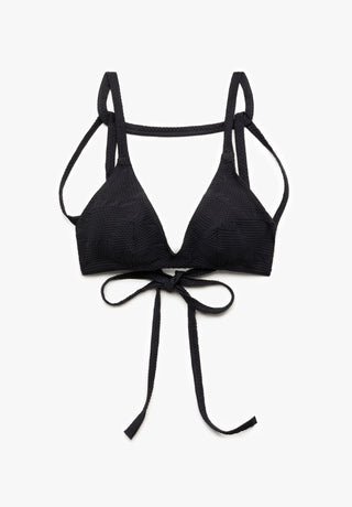 LOVJOI Bikini Top in schwarz hergestellt in Europa